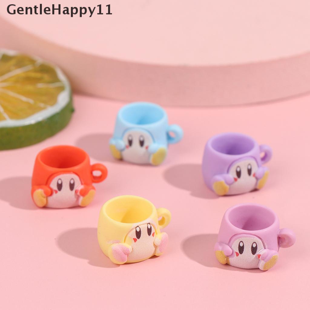 Gentlehappy 5Pcs / Set Mainan Miniatur Gelas Kartun Bahan Resin Untuk Aksesoris Rumah Boneka 1 / 12