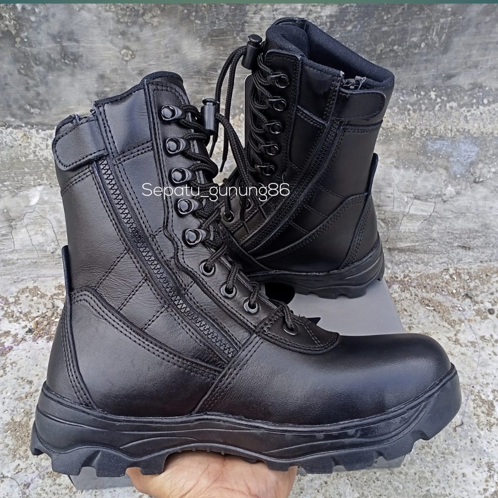 SEPATU PDL JATAH TNI AD 100% KULIT ASLI SEPATU PDL TNI POLISI POLPP SECURITY TERLARIS NEW CAANGGO