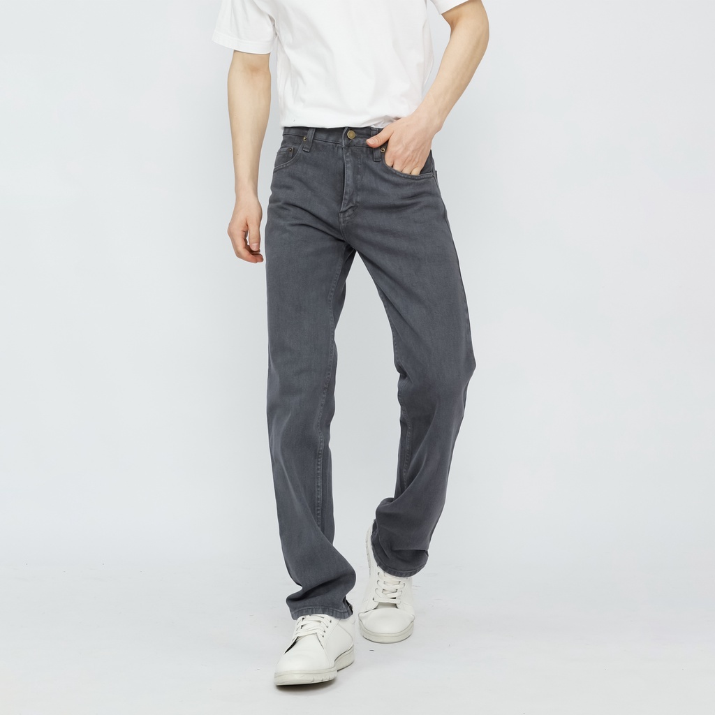 Fathco - Celana Jeans Reguler Basic Grey