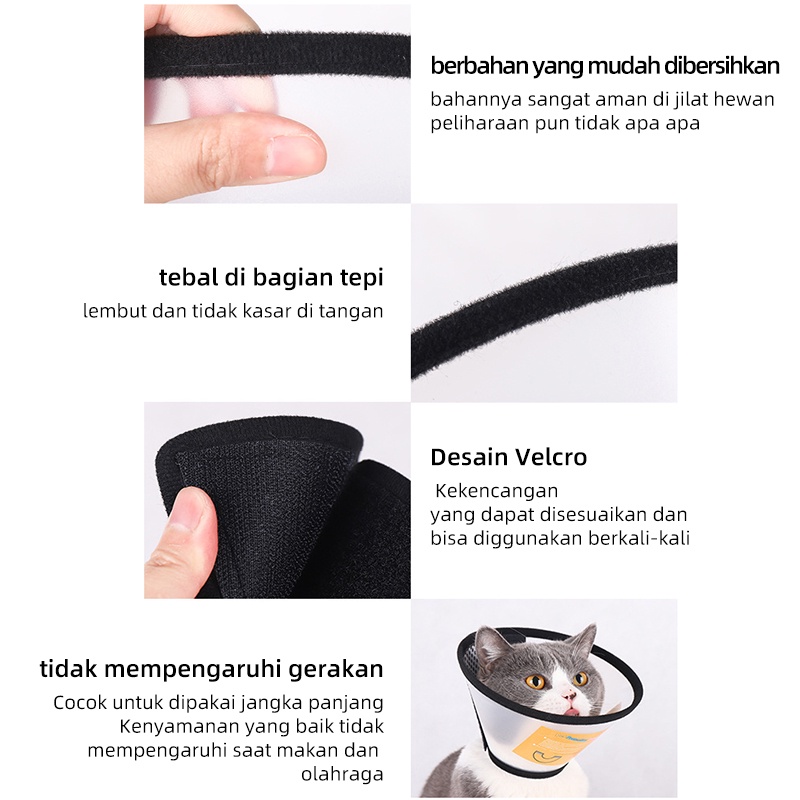 pelindung leher anjing neck collar anjing kucing anti-menjilat cincin anti-gigitan kerah corong anjing cone leher anjing collar kucing murah hewan peliharaan