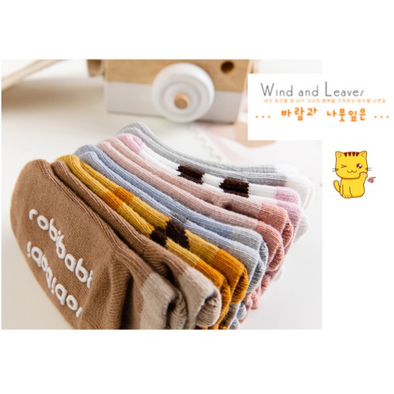 Kaos Kaki Bayi Pendek Karakter Hewan / Kaos Kaki Anti Slip Anak Lucu