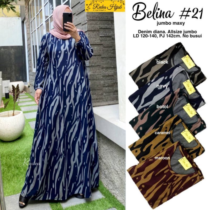 Siena Dress 10 - LD120-130 Gamis Denim Diana Jumbo Bigsize Oversize Bumil / R.26 - 025-6578