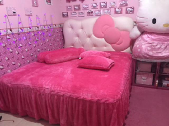 Kategori Sprei Rumbai Bulu Rasfur Non Motif (polos)