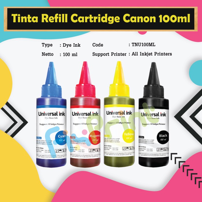 Paket Tinta Refill Cartridge Canon 810 811 infus Printer IP2770 IP2772