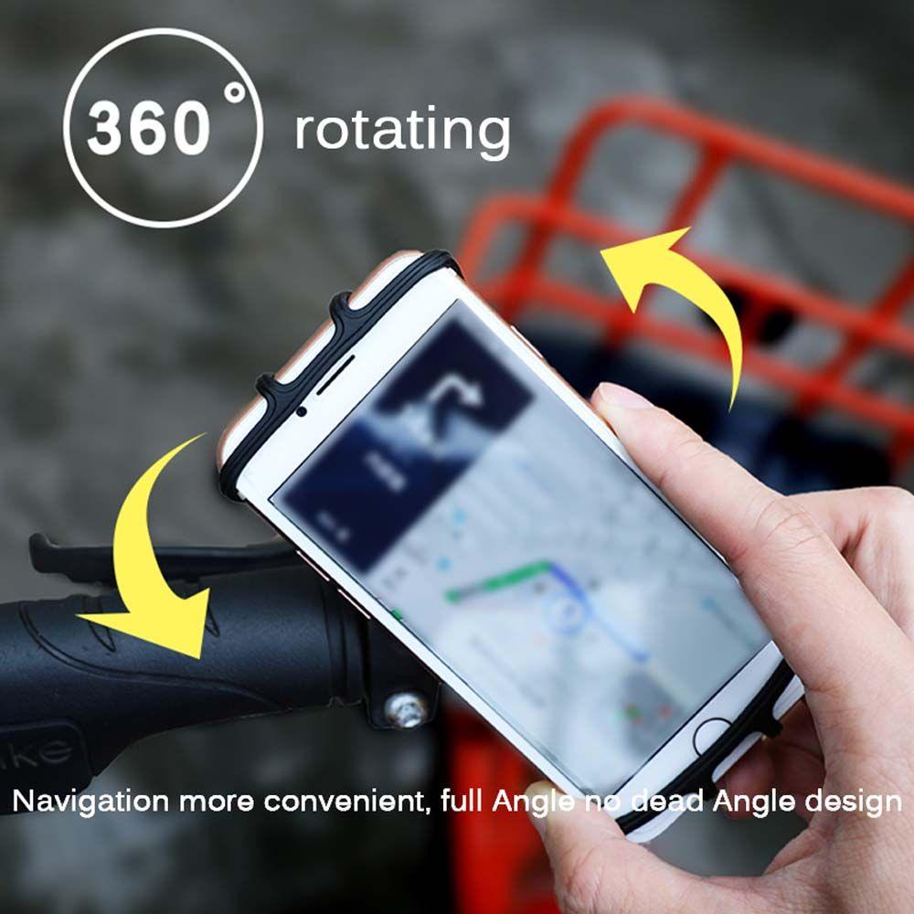 Agustinina Sepeda Phone Holder Telephone Skuter Listrik Adjustable Mount Bracket Anti-Shock Stang Mount Anti Goyang Sepeda Phone Stand Bracket Handphone