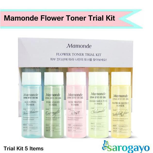sarogayo Mamonde Flower Toner Trial Travel Kit ( 5 Items x 25 ml )