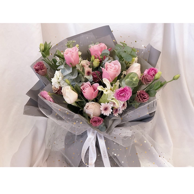 Korean Jaring Roll Kertas Bunga Buket Pembungkus Bunga Flower Wrap Hand Bouquet KB47