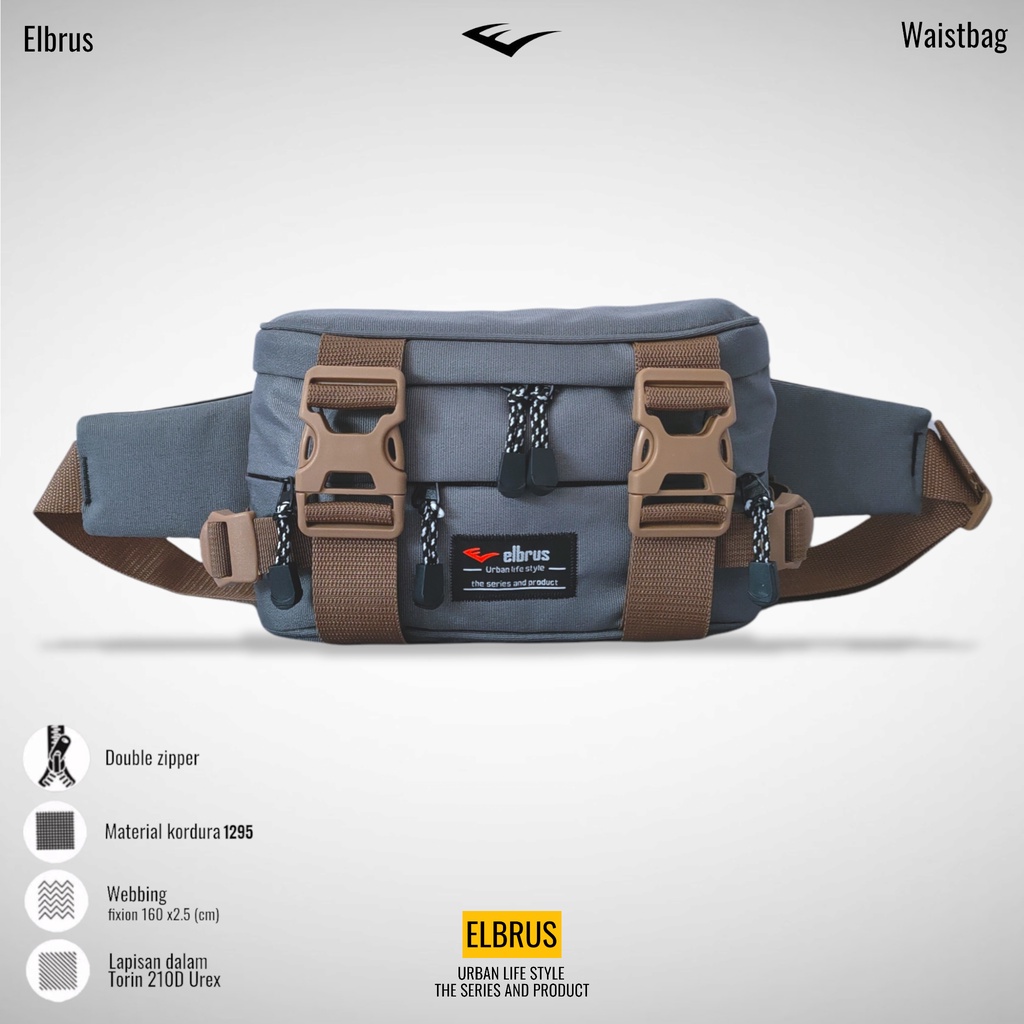 ELBRUS Tas Waistbag Pria Arthur / Tas Selempang Pria / Tas WaistBag Pria