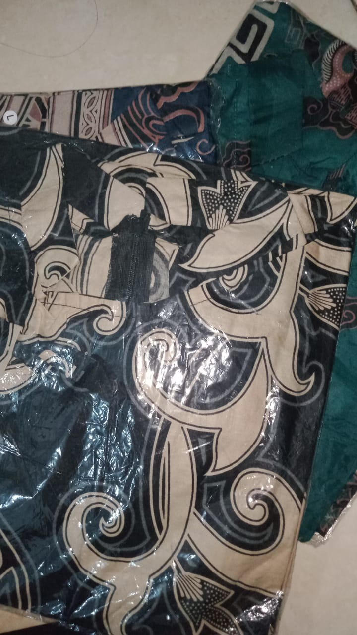 Batik Tunik Shibori Jumputan Terbaru Size S-3l / Hrb026 Yelbor Navbor / Biru Putih / Original..