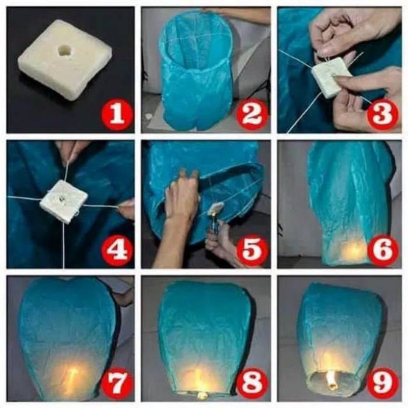 Lampion Terbang / Sky Lantern / Flying Lantern / Lentera Terbang warna warni