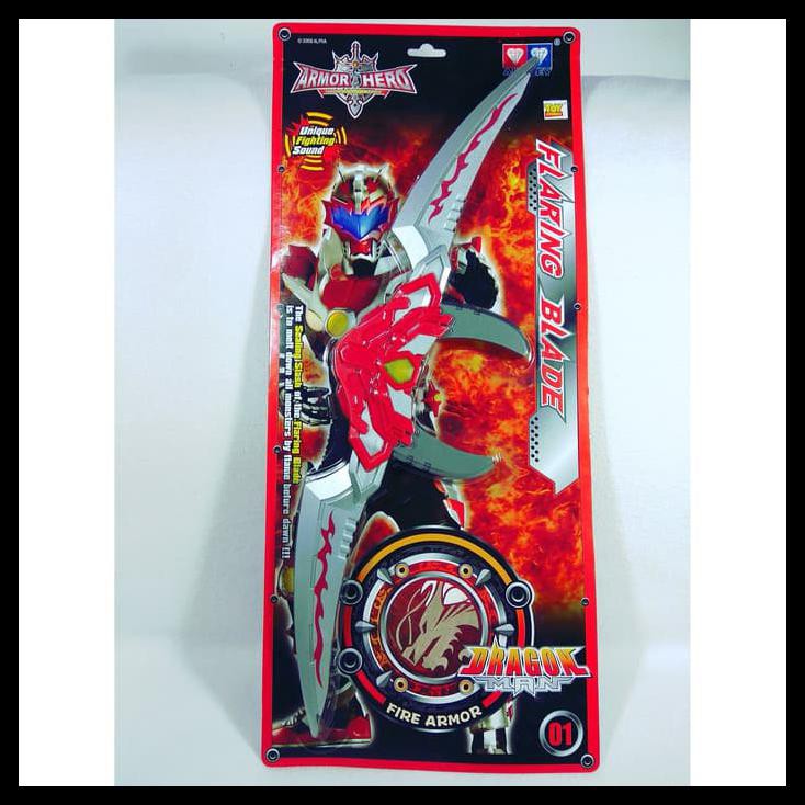 ARMOR HERO FLARING BLADE DRAGON MAN ORI AULDEY KEMASAN BLISTER