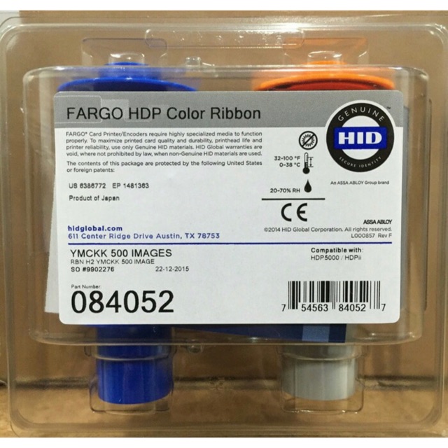 Ribbon Fargo HDP 5000 084052 YMCKK ID Card Tinta Color