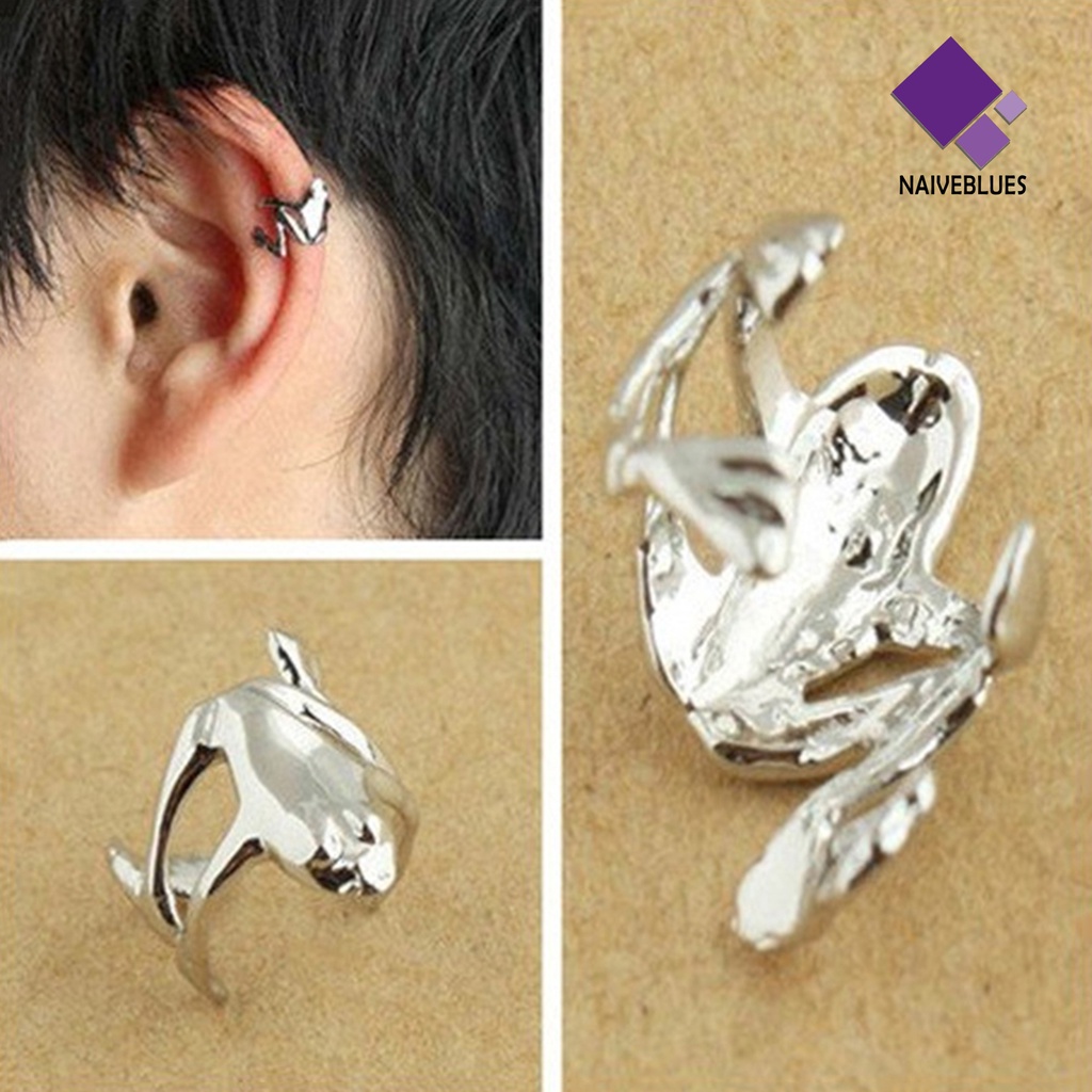 Anting Klip Telinga Bentuk Katak Bahan Alloy Untuk Pesta