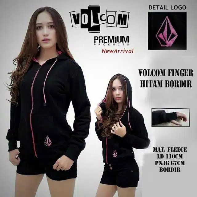 JAKET ZIPPER VOLCOM WANITA - JAKET HOODIE VOLCOM WOMAN - PAKAIAN WANITA