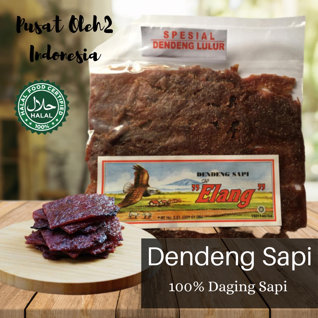 Dendeng Sapi Kering Dendeng Ayam Daging Kering Ampel Boyolali Cap Elang Cap Sapi Istimewa Enak 250 g