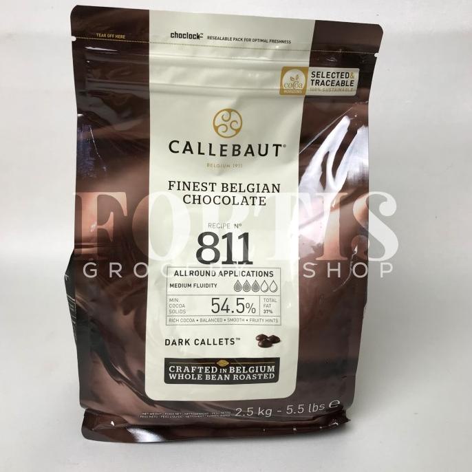 

[BUKAN REPACK] Callebaut 811 Dark Chocolate 54,5% Size 2,5 Kg ---NEW---