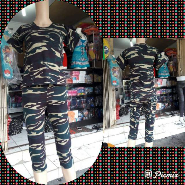 Baju senam aerobik yoga zumba /setelan senam army / Baju senam army /Baju olahraga
