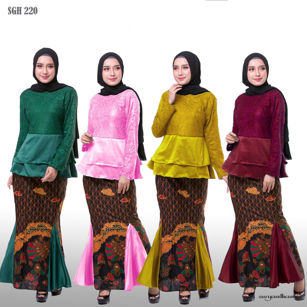 SGH 220 Setelan kebaya moderen wanita muslimah baju wisuda kondangan pengapit pager ayu pesta