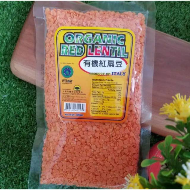 Organic Red  Lentil 100g