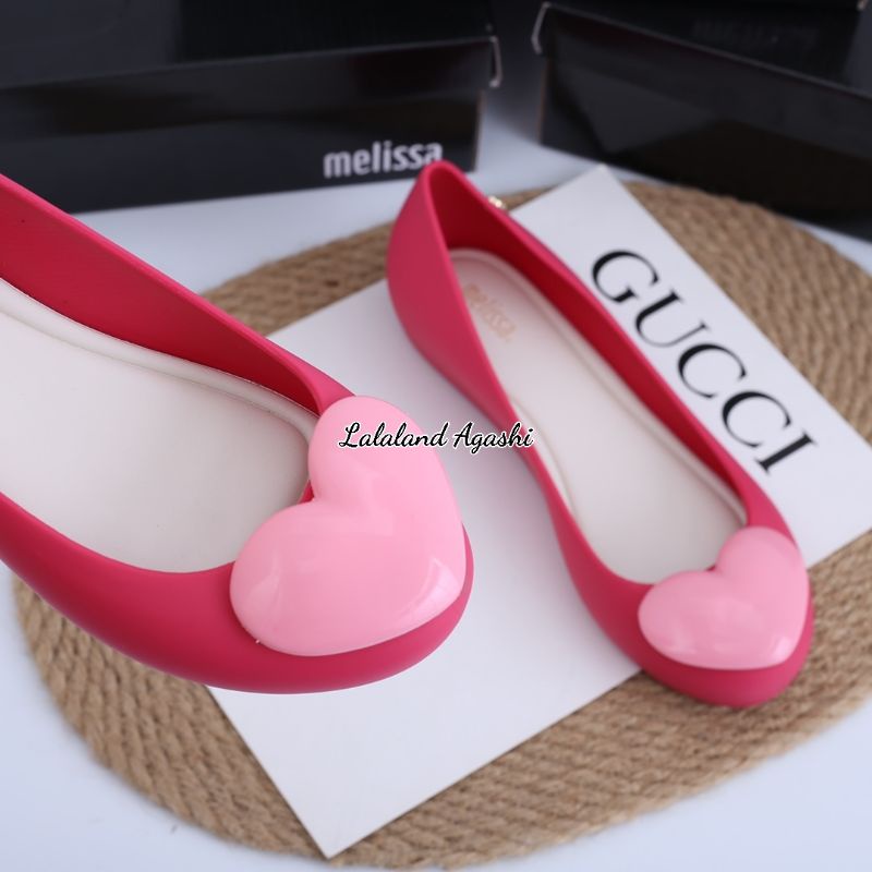 Sepatu Melissa Ultragirl heart fuschia /sepatu Melissa wanita/Sepatu jelly cewek