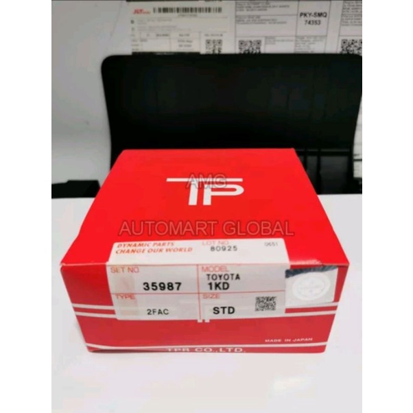 ring piston Fortuner hilux diesel 1KD TP japan