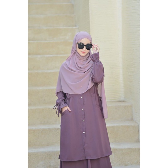 Gamis Tunik Wanita Muslimah AMEENA SET TUNIK (Tunik dan Rok)