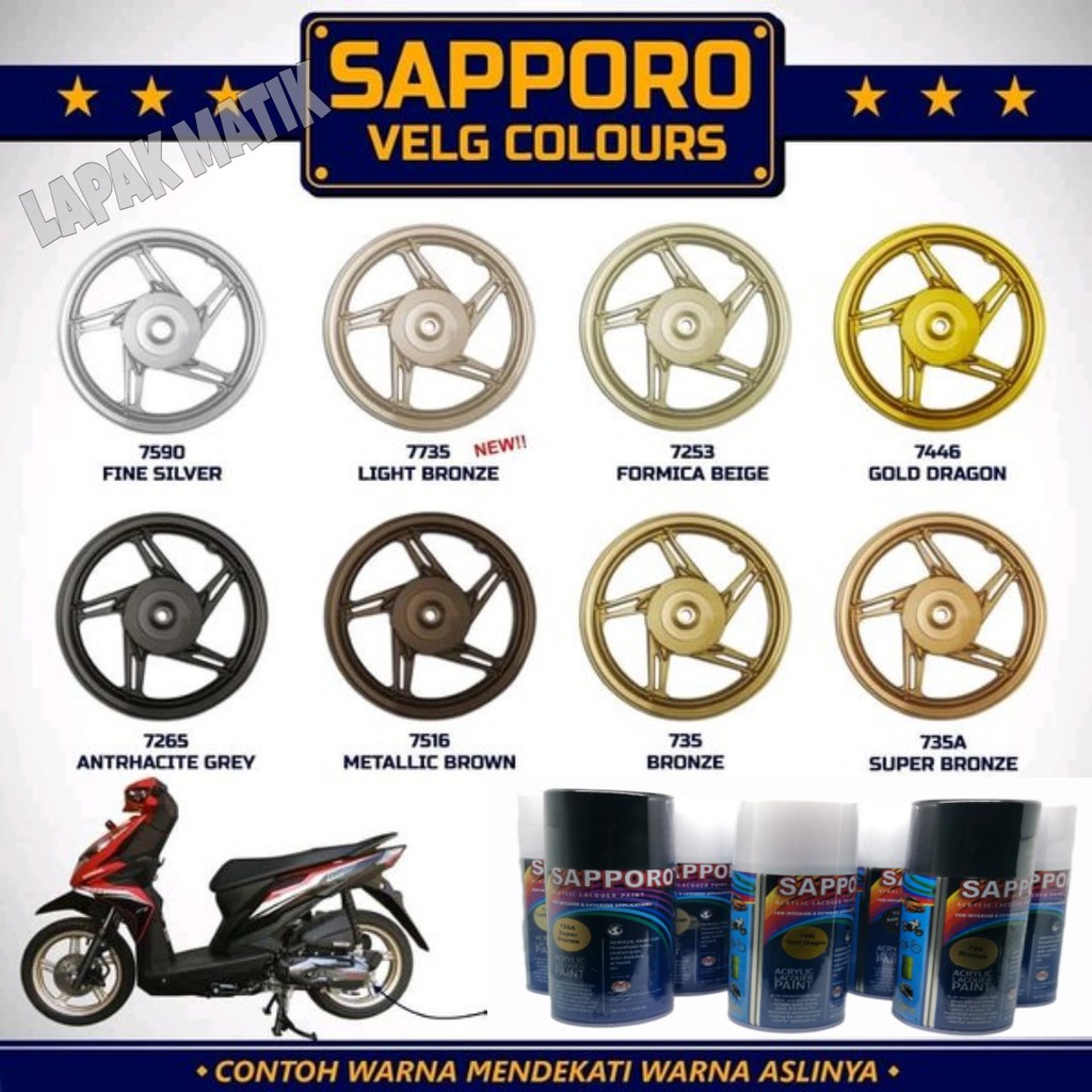 Pilok Sapporo VELG SILVER BRONZE BIEGE GOLD GREY BRONZE 300 ml