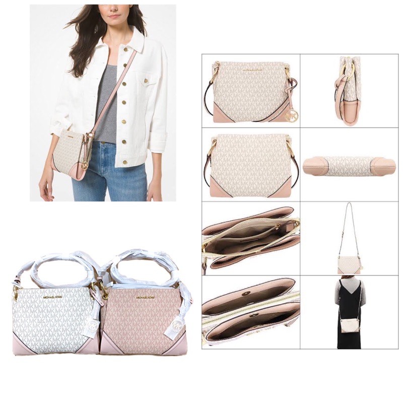 MK Nicole Large Triple Compartment Crossbody Bag