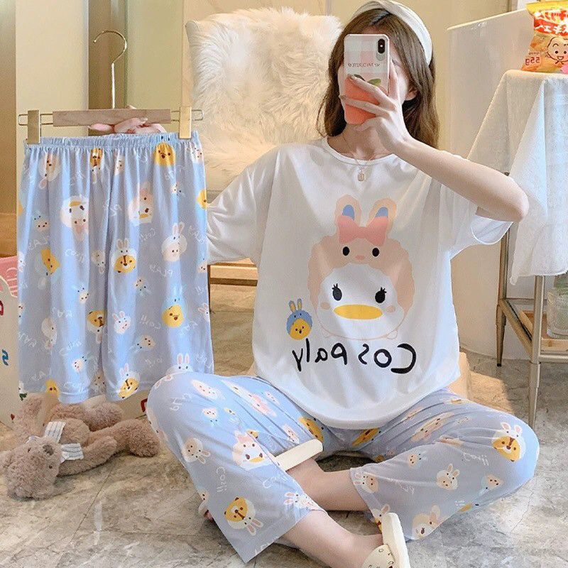 GROSIRTAS TG0880 Baju Piyama Wanita / Baju Tidur Bahan Katun Import