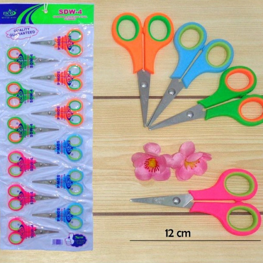 Gunting Kertas Kecil 12cm Tanggung Warna Scissors EML-845TC | distshop