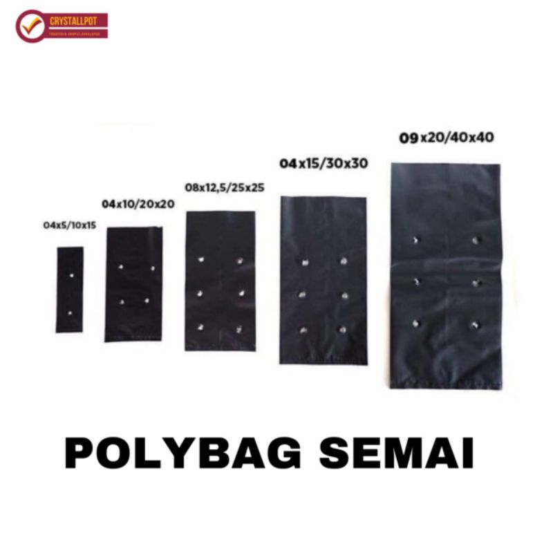 plastik POYBAG POLYBAG semai tanaman ecer satuan ukuran BESAR - POLYBAG PERLEMBAR