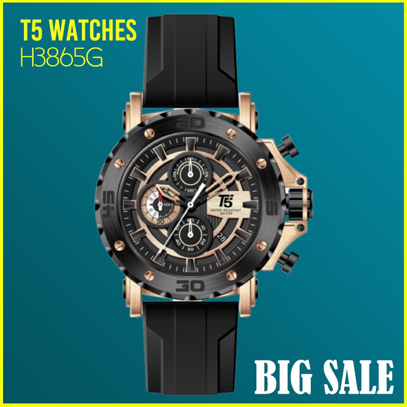 Jam Tangan T5 H3865G Original Chronograph