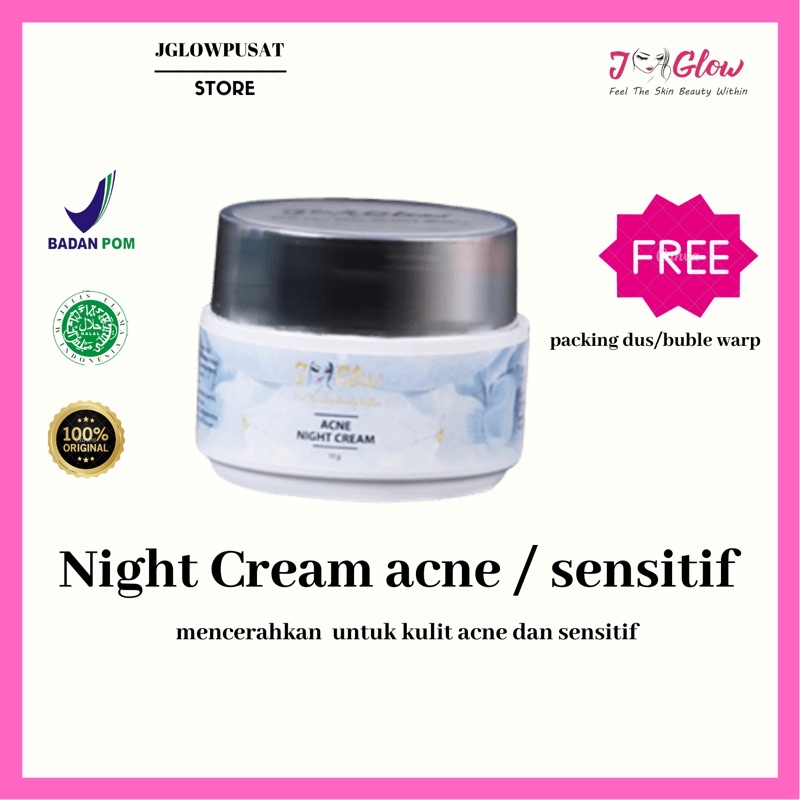 JGLOW SKINCARE CREAM MALAM ACNE / SENSITIF