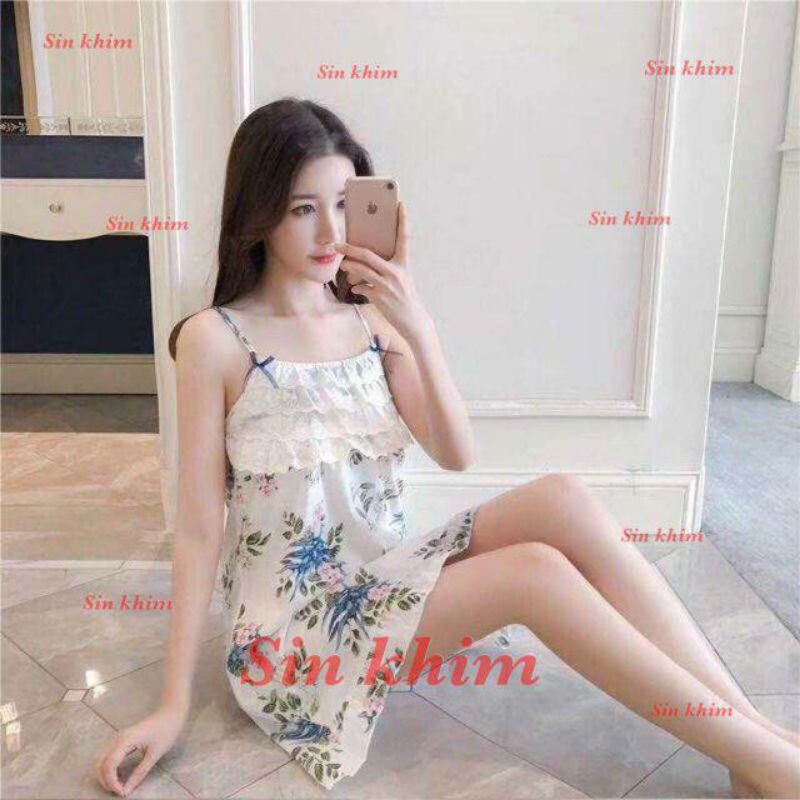 Daster Tulip renda baju tidur gaya renda imut