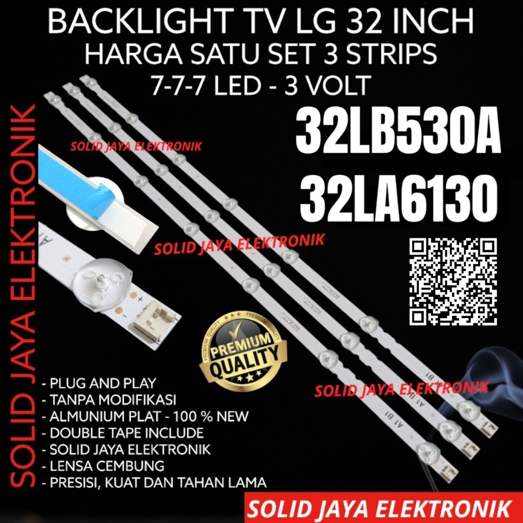 BACKLIGHT TV LED LG 32LB530A 32LB530 A 32LA6130 BL 3V 7K LAMPU 3 VOLT 7 KANCING 32LA 32LB 32 LB 530 A BL LG 32 INC