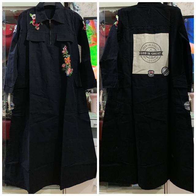 Preloved Dfr. Cloth Abaya Parka Hitam