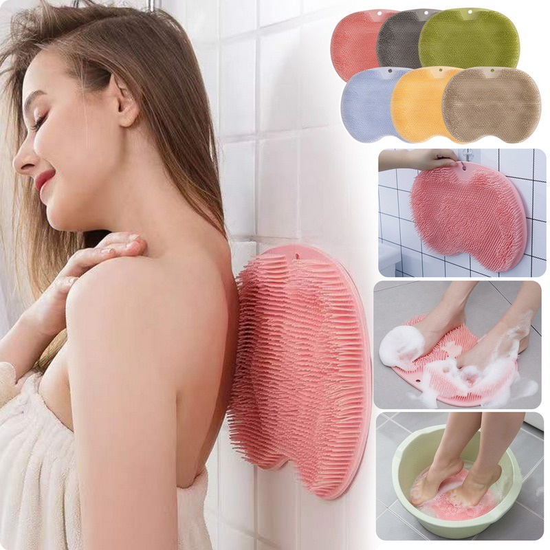 Pad Pijat Kaki Bahan Silikon Anti Slip Dengan Suction Cup Untuk Kamar Mandi