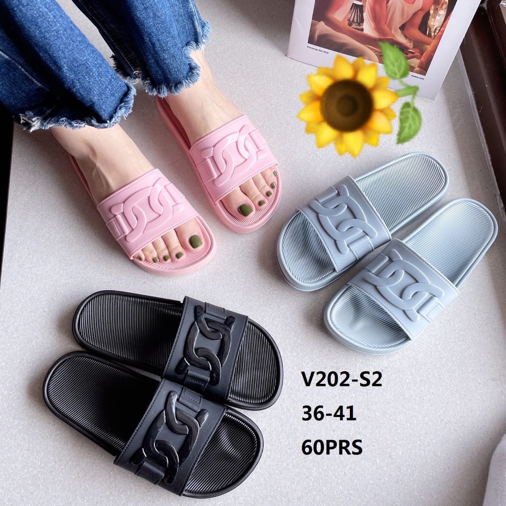 Sandal Karet Jelly Wedges Wanita import Model Terbaru Original Kekinian by AGUNG STYLE Balance V202-S2