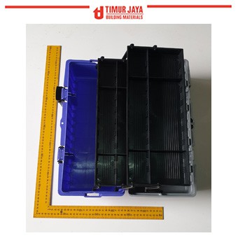 TOOLBOX PLASTIK KENMASTER 17 Inch TOOL BOX DOUBLE TRAY heavy duty Kenmaster Kotak Perkakas / Tempat Penyimpanan