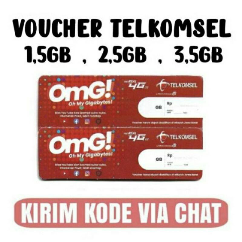 VOUCHER Telkomsel daerah Jawa tengah Jateng 1,5Gb 2,5gb 3,5gb/KODE VOUCHER LEWAT chat