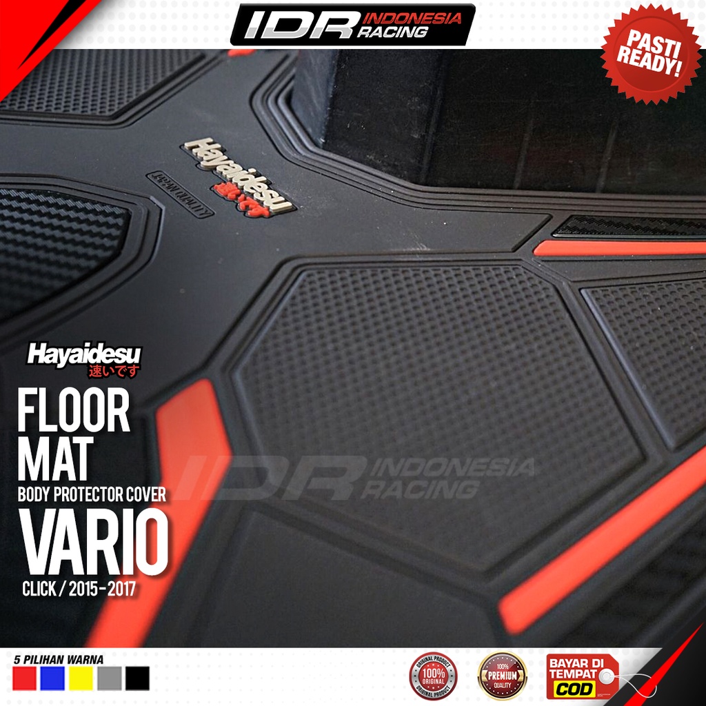 Karpet Motor Floor Mat VARIO FI Click 2015 2017 125 150 Body Protector Hayaidesu Aksesoris Honda