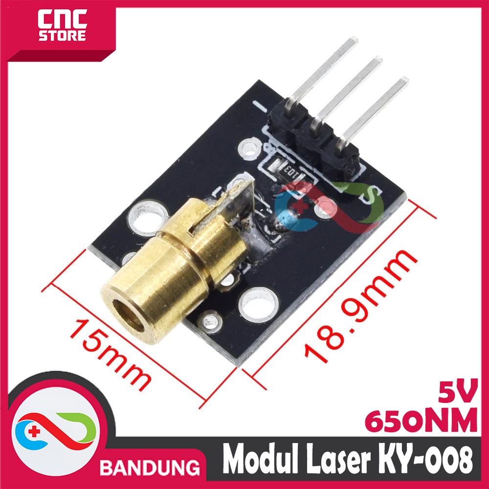 KY-008 LASER HEAD 5V 650NM COMPATIBLE WITH ARDUINO ESP8266