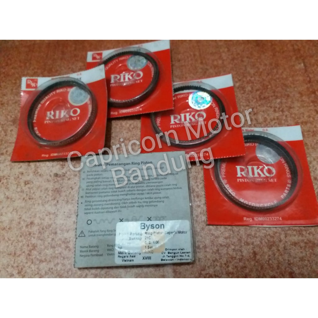 Ring Piston Seher BYSON RIKO oversize STD 25 50 75 100