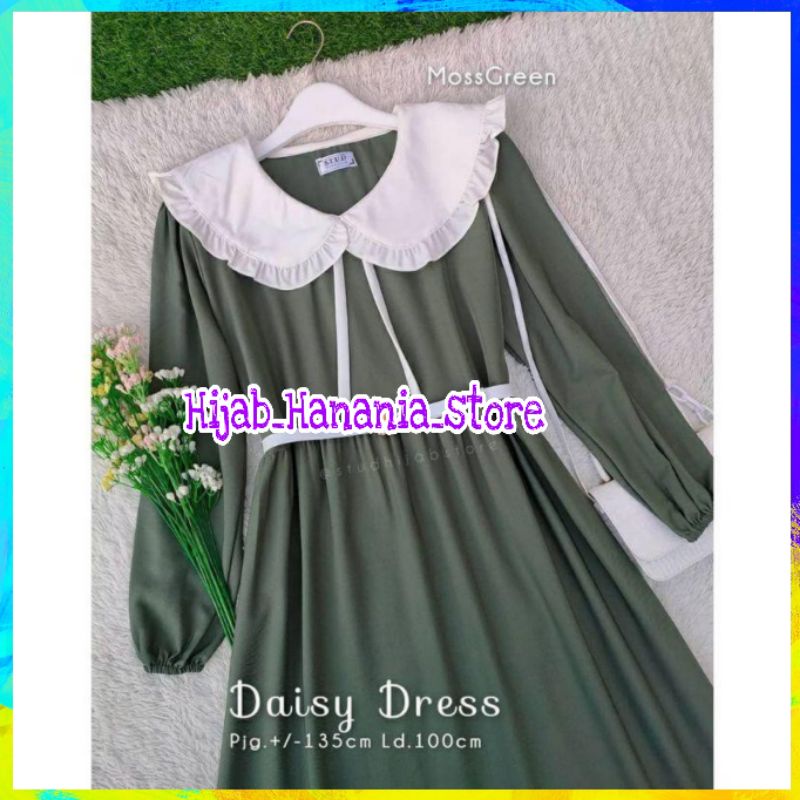 [MURAH] Baju wanita Long Dress Muslim Dress Korean Style Daisy Dress Pakaian Atasan Wanita Long Dres
