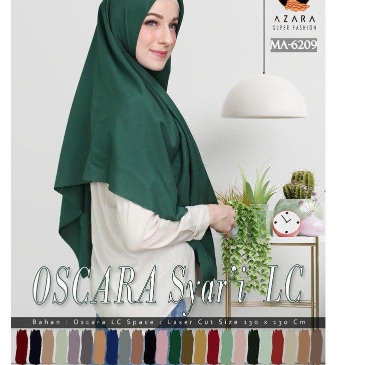 Jilbab Hijab Kerudung Segi Empat Oskara Jumbo Syar'i Azara 130x130