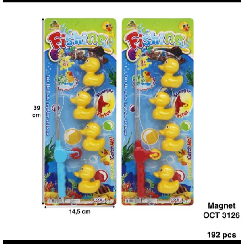mainan pancing bebek magnet. mainan pancing bebek.