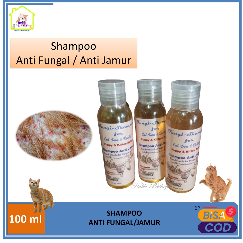 SHAMPO JAMUR KUCING Shampoo anti jamur untuk anjing dan kucing 100ml