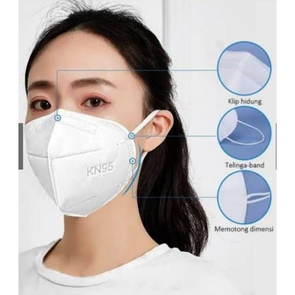 Harga promo masker kn95 putih 1 box isi 10 pcs plus dus
