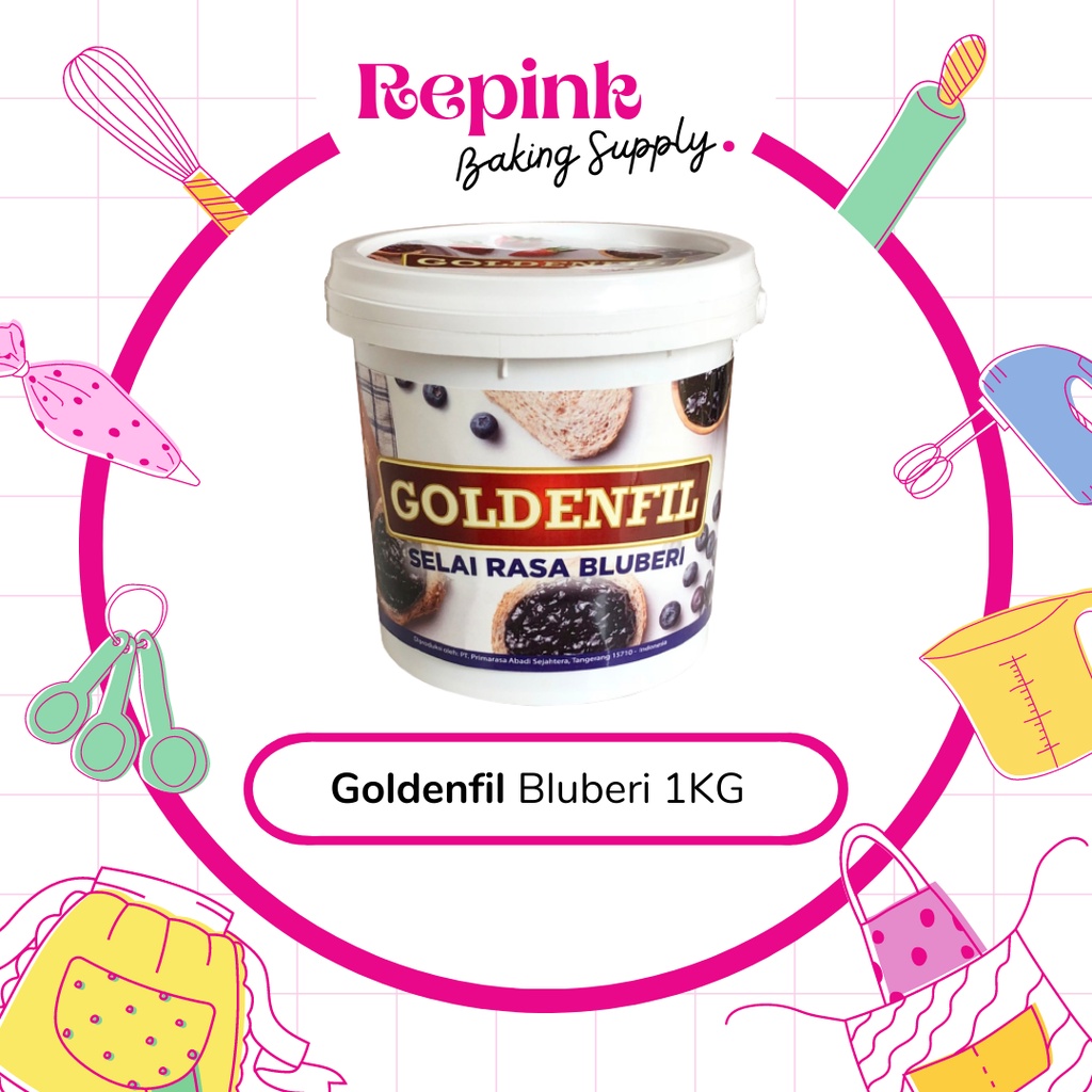 

Goldenfil Blueberi 1kg | Selai Rasa Blueberi 1kg