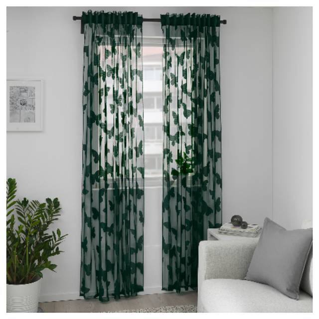 Gorden Jaring Net Curtain butterfly Vitrase Gordyn IKEA NASSELFJARIL